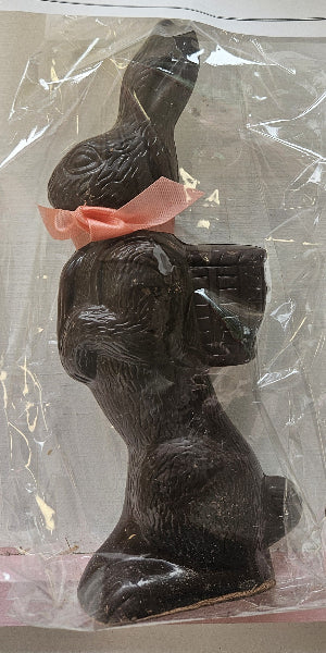 Large Dark Bunny w/Basket